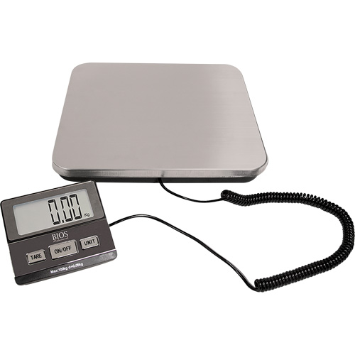 Digital Receiving Scale, 220 lbs. Cap., 1 lbs. Graduations M & M Nord Ouest Inc