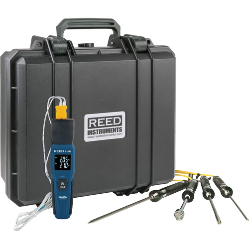 Thermom&egrave;tre &agrave; thermocouple de s&eacute;rie intelligente R1640 avec sondes de type K, Contact, Num&eacute;rique, 32-122°F (0-50°C) M & M Nord Ouest Inc