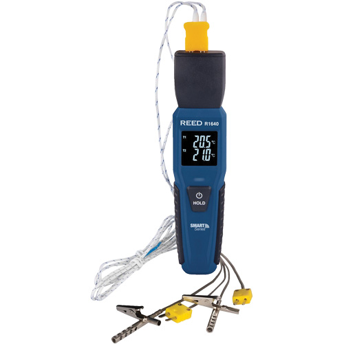 Thermom&egrave;tre &agrave; thermocouple de s&eacute;rie intelligente R1640 avec sondes pour fourneau/cong&eacute;lateur, Contact, Num&eacute;rique, 32-122°F (0-50°C) M & M Nord Ouest Inc