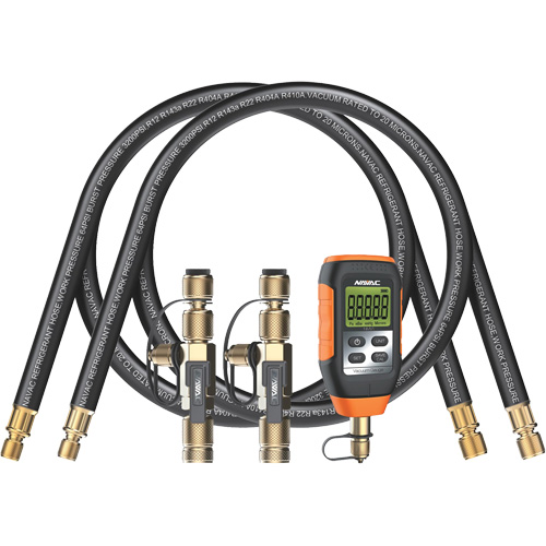 Rapid Evacuation Kit with Hoses, Core Tools, & Micron Gauge M & M Nord Ouest Inc