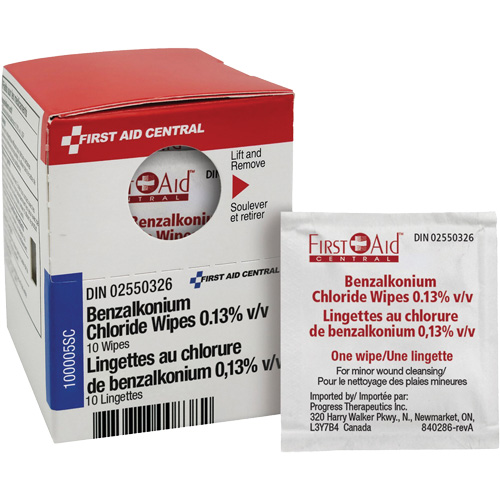 SmartCompliance Refill Benzalkonium Chloride Wipes 0.13% v/v, Towelette, Antiseptic M & M Nord Ouest Inc