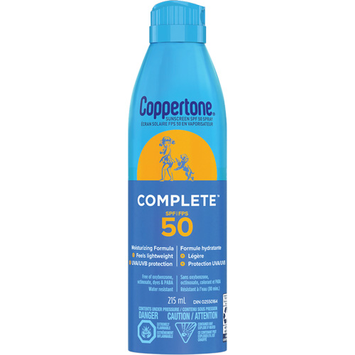 &eacute;cran solaire r&eacute;sistant &agrave; l'eau Sport, FPS 50, A&eacute;rosol M & M Nord Ouest Inc