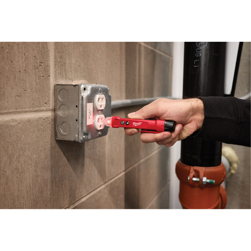 D&eacute;tecteur de tension avec DEL et testeur de prise DDFT, 50 V - 1000 V, Alerte Affichage & son M & M Nord Ouest Inc