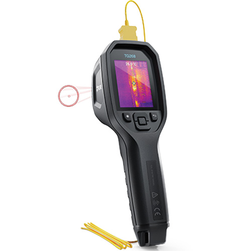 Cam&eacute;ra d'imagerie thermique IR 24:1 avec laser Bullseye et thermocouple de type K, 160 x 120 pixels, -10° - 45°C (14° - 113°F), 70 mK M & M Nord Ouest Inc
