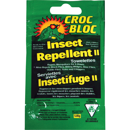 Insectifuge, 6 heures de protection, DEET &agrave; 30 %, Serviette, 5,58 g M & M Nord Ouest Inc