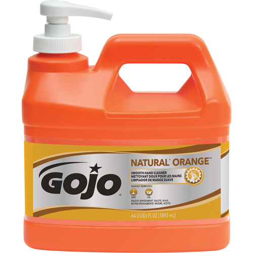 Natural Orange Hand Cleaner, Cream, 1.89 L, Pump Bottle, Citrus/Orange M & M Nord Ouest Inc