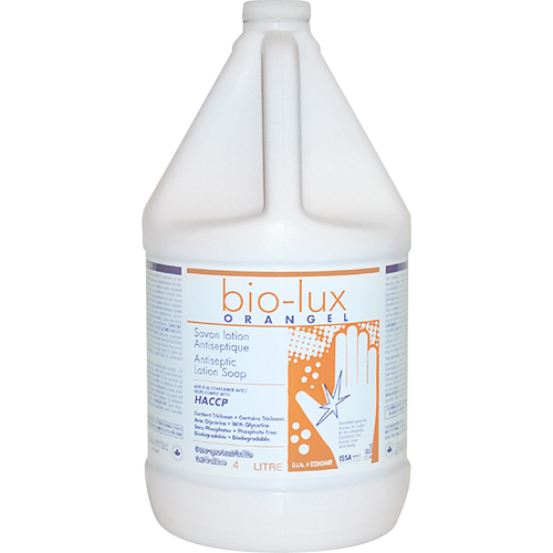 Savon liquide antimicrobien Orangel Bio-Lux , Liquide, 4 L, Parfum&eacute; M & M Nord Ouest Inc