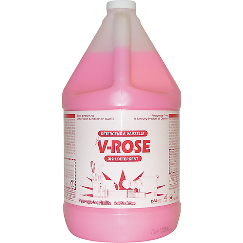 V-Rose Dish Detergent, Liquid, 4 L, Fresh M & M Nord Ouest Inc