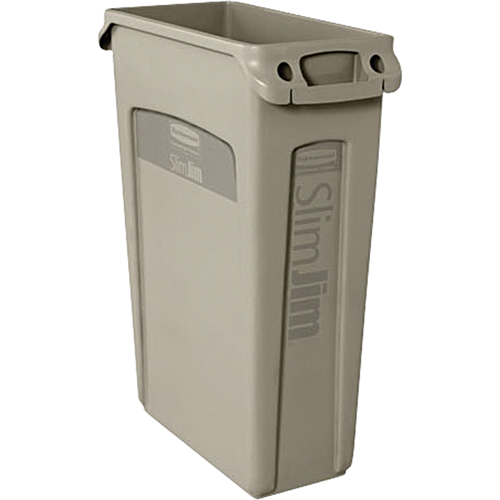 Slim Jim&reg; Container with Venting Channels, Plastic, 23 US gal. M & M Nord Ouest Inc