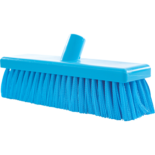 General Purpose Floor Brooms, Medium Bristles, 18", Polyester, Blue M & M Nord Ouest Inc