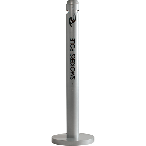 Smokers' Pole Cigarette Receptacle, Free-Standing, Aluminum, 41" Height M & M Nord Ouest Inc