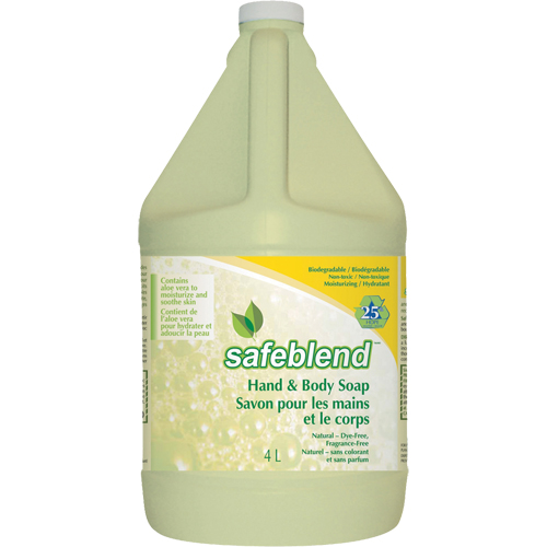 Savon pour les mains et le corps, Liquide, 4 L, Sans parfum M & M Nord Ouest Inc