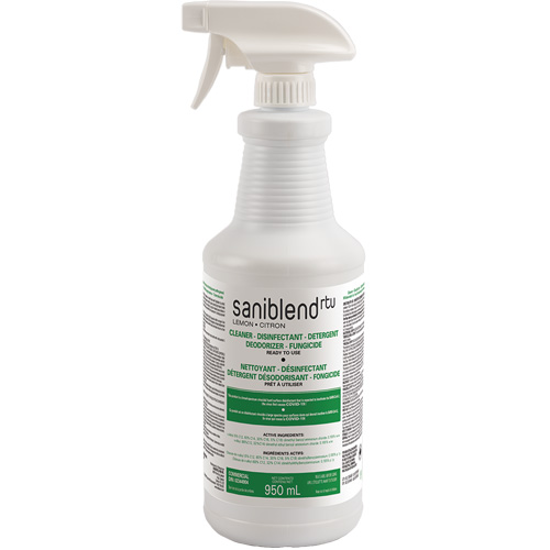 SaniBlend Ready-To-Use Disinfectant & Sanitizer, 950 ml, Trigger Bottle M & M Nord Ouest Inc