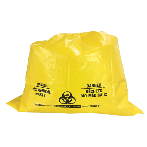 Sure-Guard Bio-Medical Waste Liners, Bio-Hazard, 29" L x 21-1/2" W, 2 mil M & M Nord Ouest Inc