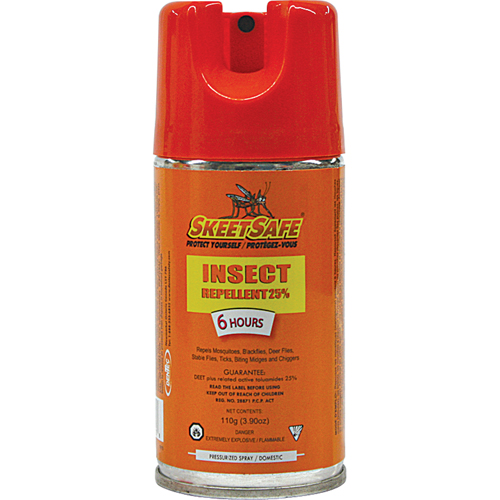 SkeetSafe&reg; Insect Repellent, 25% DEET, Aerosol, 3.9 oz. M & M Nord Ouest Inc