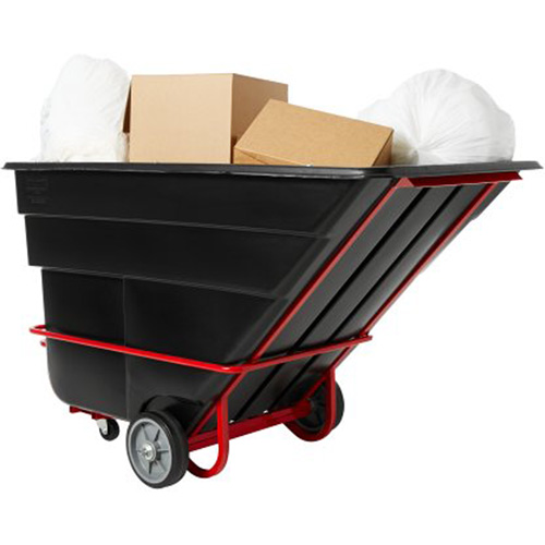 Tilt Truck, Black Recycled Plastic, 1/2 cu.yd., 1400 lbs. Load Capacity M & M Nord Ouest Inc