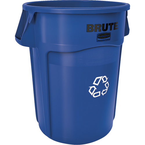 Contenants ronds pour le recyclage BRUTE, Vrac, Plastique, 44 gal. US M & M Nord Ouest Inc