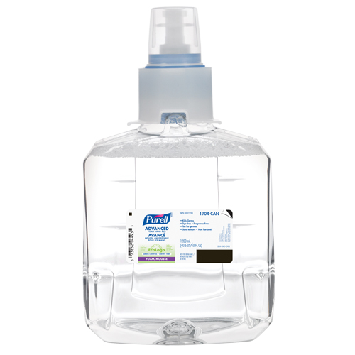 LTX-12 Advanced Foam Hand Sanitizer, 1200 ml, Cartridge Refill, 70% Alcohol M & M Nord Ouest Inc