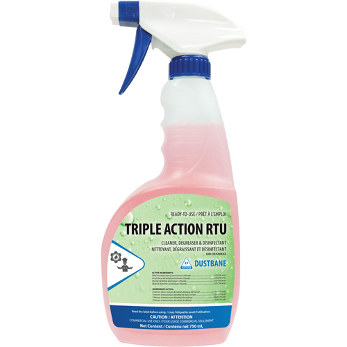 Triple Action - Cleaner, Degreaser, and Disinfectant, 750 ml, Trigger Bottle M & M Nord Ouest Inc