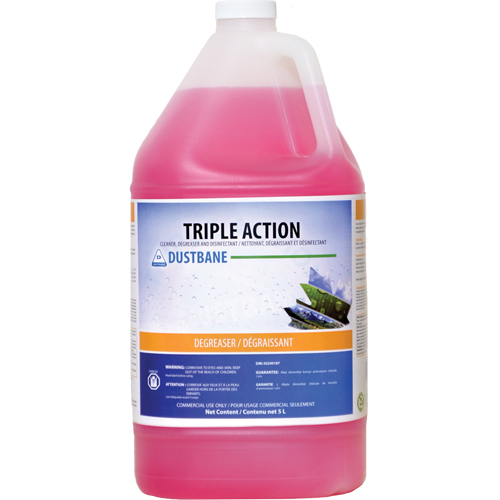 Triple Action - Cleaner, Degreaser, and Disinfectant, 5 L, Jug M & M Nord Ouest Inc