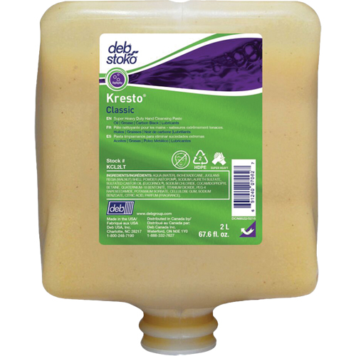 Nettoyant extra puissant pour les mains Kresto Classic, Pierre ponce, 2 L, Recharge, Parfum&eacute; M & M Nord Ouest Inc