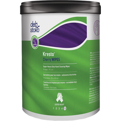 Kresto&reg; Cherry Wipes, 70 Wipes, 10" x 12" M & M Nord Ouest Inc