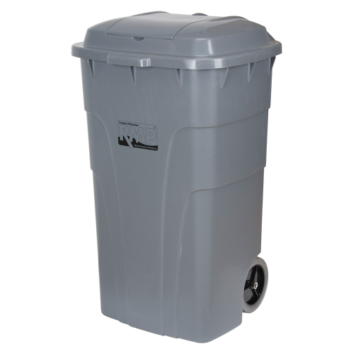 Bac d'ordures roulant, Poly&eacute;thyl&egrave;ne, 65 gal. US M & M Nord Ouest Inc