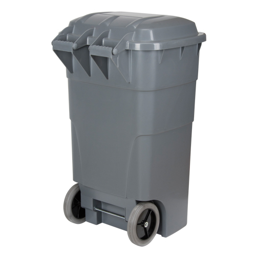 Bac d'ordures roulant, Poly&eacute;thyl&egrave;ne, 65 gal. US M & M Nord Ouest Inc