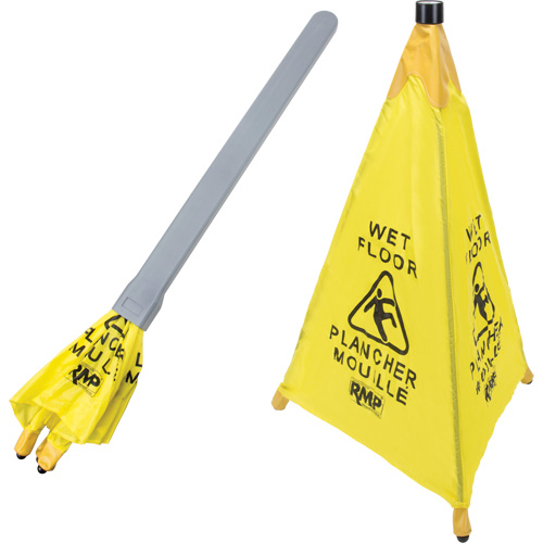 "Wet Floor" Pop-Up Safety Cone, Bilingual with Pictogram M & M Nord Ouest Inc