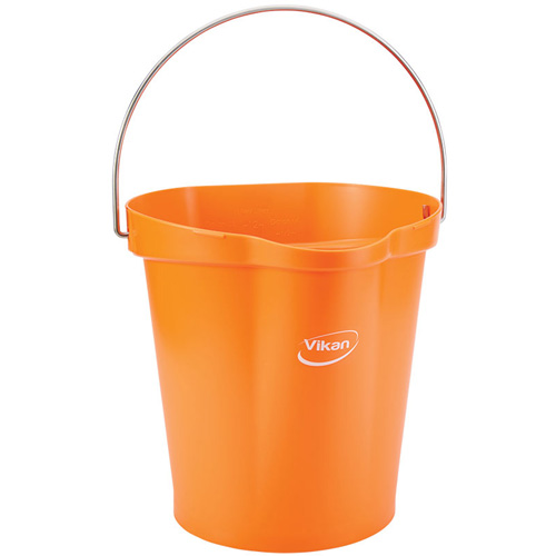 Food Hygiene Bucket, Tangerine, 3 US gal. M & M Nord Ouest Inc