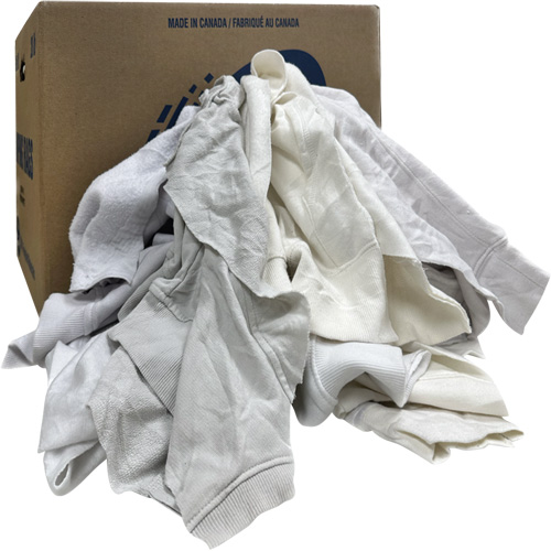 Wiping Rags, Fleece, White, 20 lbs. M & M Nord Ouest Inc