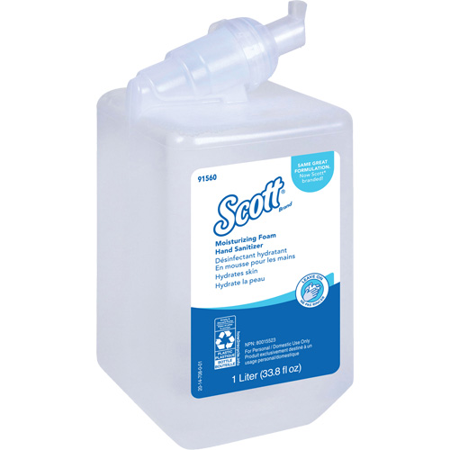 D&eacute;sinfectant moussant et hydratant pour les mains Pro de Scott, 1000 ml, Cartouche de recharge, 62% alcool M & M Nord Ouest Inc