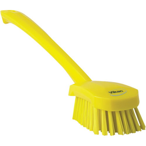 Long Handle Brush, Stiff Bristles, 16-3/10" Long, Yellow M & M Nord Ouest Inc