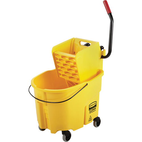 WaveBrake&reg; Mop Bucket & Wringer Combo Pack, Side Press, 8.75 US Gal.(35 Quart), Yellow M & M Nord Ouest Inc