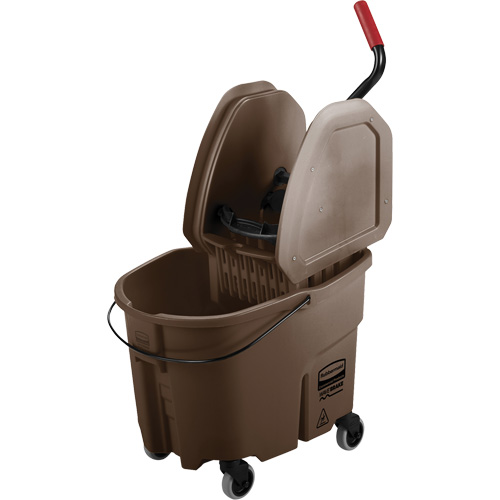 WaveBrake&reg; Mop Bucket & Wringer Combo Pack, Down Press, 8.75 US Gal.(35 Quart), Brown M & M Nord Ouest Inc