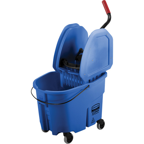 WaveBrake&reg; Mop Bucket & Wringer Combo Pack, Down Press, 8.75 US Gal.(35 Quart), Blue M & M Nord Ouest Inc