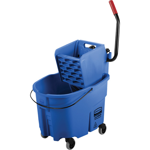 WaveBrake&reg; Mop Bucket & Wringer Combo Pack, Side Press, 8.75 US Gal.(35 Quart), Blue M & M Nord Ouest Inc