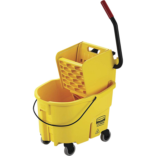 WaveBrake&reg; Mop Bucket and Wringer, Side Press, 6.5 US Gal. (26 Quart), Yellow M & M Nord Ouest Inc