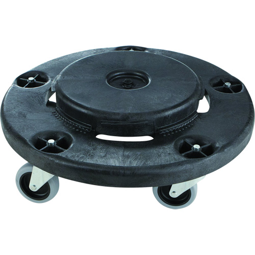 Brute&reg; Quiet Dolly, Polyethylene, Black, Fits: 26-1/2" Dia. M & M Nord Ouest Inc