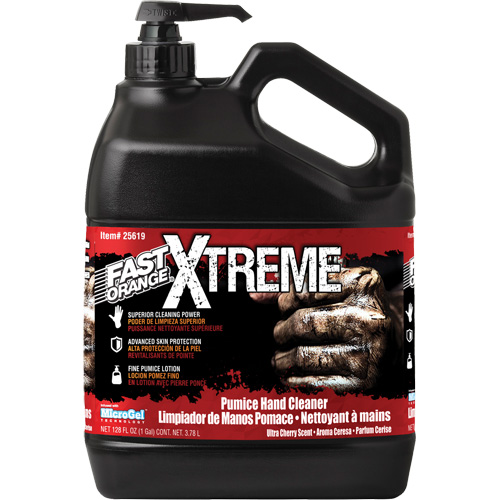 Nettoyant professionnel pour les mains Xtreme, Pierre ponce, 3,78 L, Bouteille &agrave; pompe, Cerise M & M Nord Ouest Inc