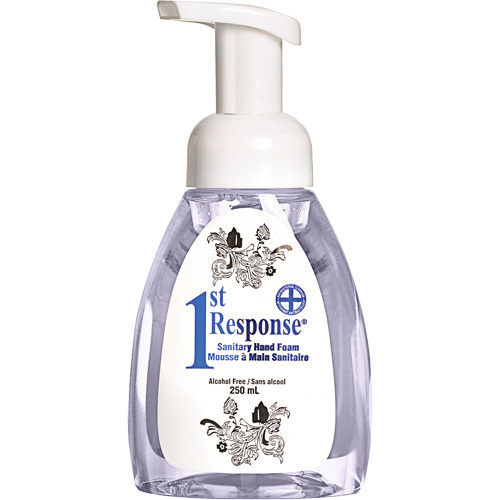 1st Response&reg; Sanitary Hand Foam, Liquid, 250 ml, Pump Bottle, Unscented M & M Nord Ouest Inc