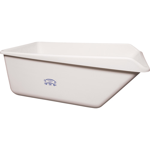Angled Dump Tub, Plastic, White M & M Nord Ouest Inc