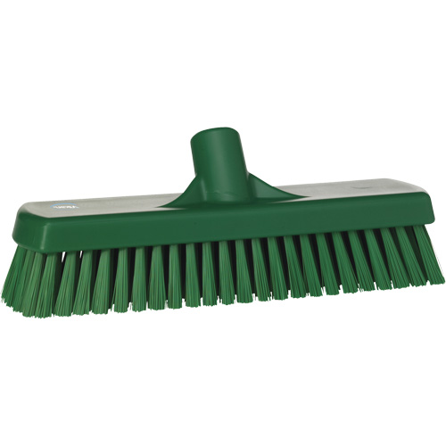 Deck & Wall Scrub Brush, Stiff Bristles, 12", Polyester, Green M & M Nord Ouest Inc
