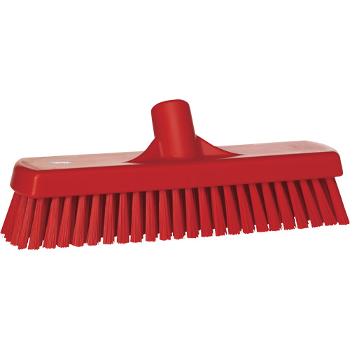 Brosse &agrave; r&eacute;curer pour planchers et murs, Crins Ferme, 12", Polyester, Rouge M & M Nord Ouest Inc