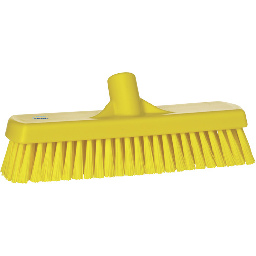 Brosse &agrave; r&eacute;curer pour planchers et murs, Crins Ferme, 12", Polyester, Jaune M & M Nord Ouest Inc