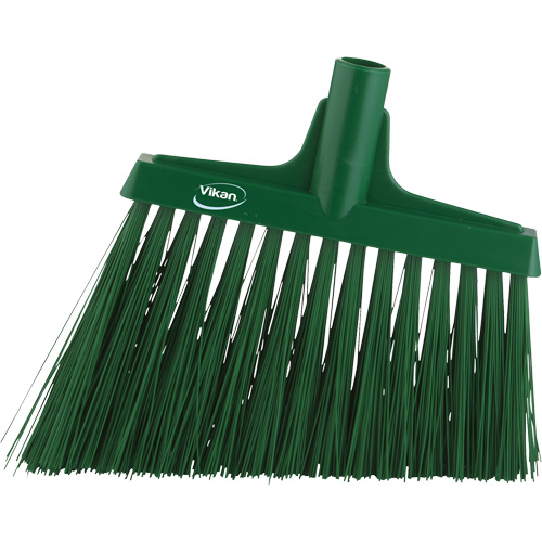 Angle Broom Head, X-Coarse Bristles, 12", Polyester, Green M & M Nord Ouest Inc