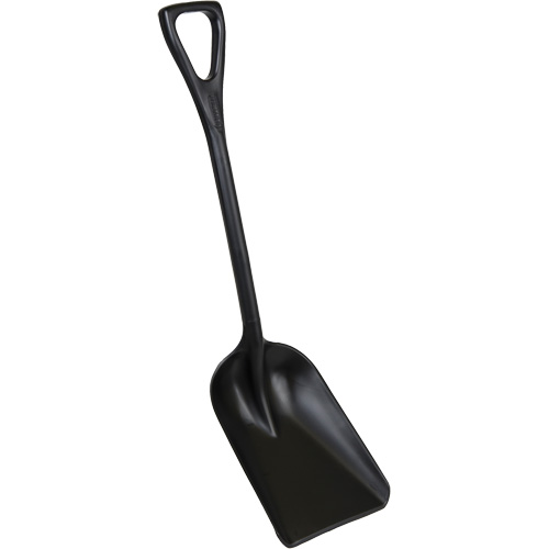 One-Piece Hygienic Shovel, 10" x 6" Blade, 37-1/2" Length, Plastic, Black M & M Nord Ouest Inc