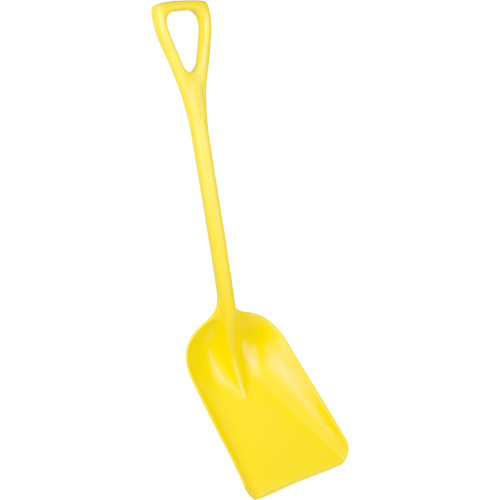 One-Piece Hygienic Shovel, 10" x 6" Blade, 37-1/2" Length, Plastic, Yellow M & M Nord Ouest Inc