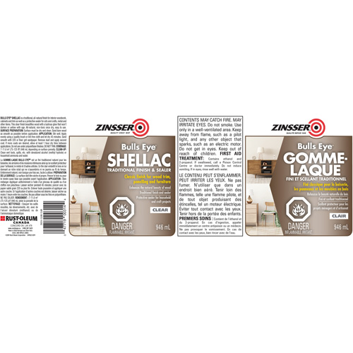 Zinsser&reg; Bulls Eye&reg; Shellac Sealer M & M Nord Ouest Inc