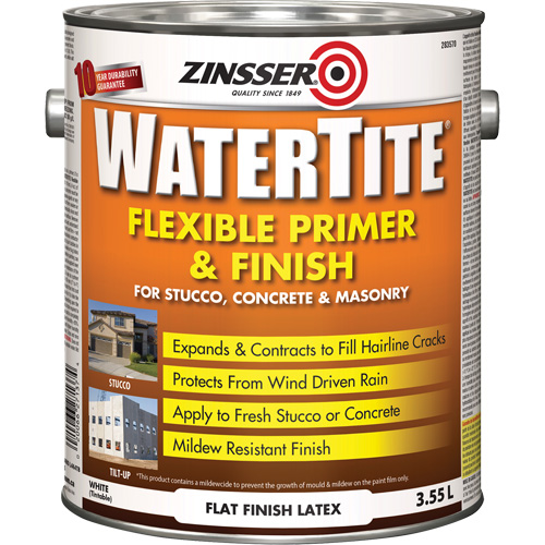Couche primaire et de finition flexible et r&eacute;sistante aux intemp&eacute;ries Watertite, 3,55 L, Gallon, Blanc M & M Nord Ouest Inc